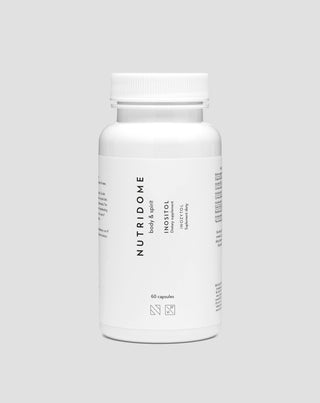 Inositol 1000 mg/dag voor suikerreductie, insulineresistentie en vruchtbaarheidsondersteuning Nutridome 60 stuks.