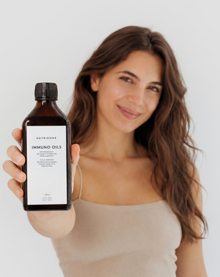 Vloeibare Weerstand Olie met Omega 3-6-9 Vetzuren Nutridome Immuno 250 ml - 4