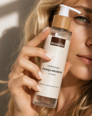 Verfrissende micellaire essentie voor het verwijderen van make-up, verzacht irritaties met D-panthenol van Manilu - 2