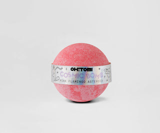 Bruisende badbal met voedende oliën Pink Flamingo Asteroid Oh!Tomi
