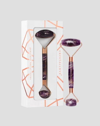 Gezichtsmassager van amethist, steen van harmonie, kalmte en rust, roller Crystallove - 1