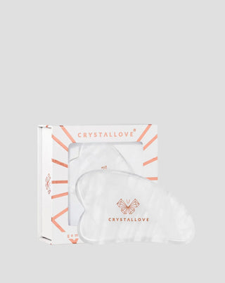 Gua sha gezichtsmassageplaat van bergkristal met reinigende eigenschappen Crystallove - 1