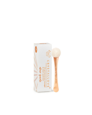 3D-oogmassageapparaat met bergkristal en crème-applicator van Crystallove