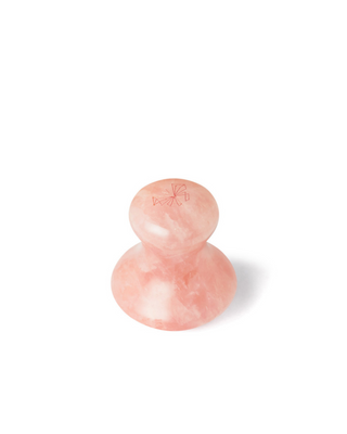 Paddenstoelvormige gezichtsmassagespons van natuurlijk roze kwarts van Crystallove - 2