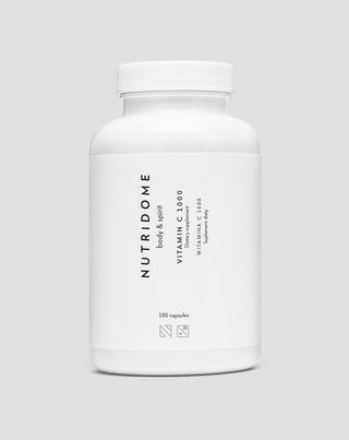 Vitamine C 1000 voor immuniteit en collageensynthese Nutridome 180 capsules - 1