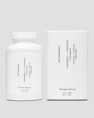 Kurkuma en piperine ter ondersteuning van de spijsvertering en leverfunctie voedingssupplement Nutridome 180 capsules - 3