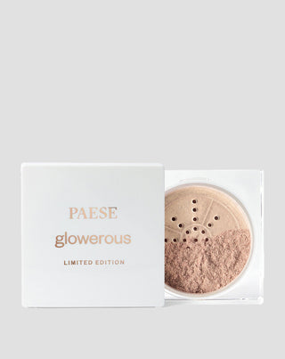 Poeder highlighter voor gezicht en lichaam Glowerous 02 gold Paese