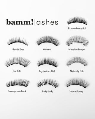 Valse wimpers op strip 2d voor meervoudig gebruik Bamm!Lashes - 6