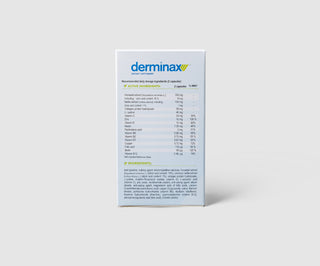 Tabletten voor acne, puistjes en onvolkomenheden met zink, vitamine C, E en B2 van Derminax