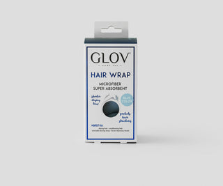 Een witte haarturban die de droogtijd verkort voor alle haartypes Hair Wrap van Glov - 2
