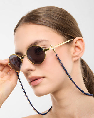 Vergulde brillenketting met lapis lazuli Mys_2 - 2