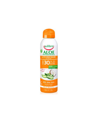 Aloë vera spray zonnemelk SPF 30+ met vitamine E en kokosolie Equilibra