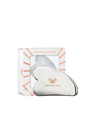 Gezichtsmassagesteen Gua Sha van roestvrij staal, Cryo Ice Gua Sha, Crystallove - 1