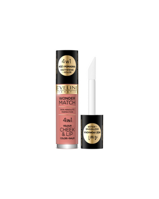 Blush en vloeibare lippenstift Wonder Match Velour Cheek &amp; Lip, nr. 01, Eveline