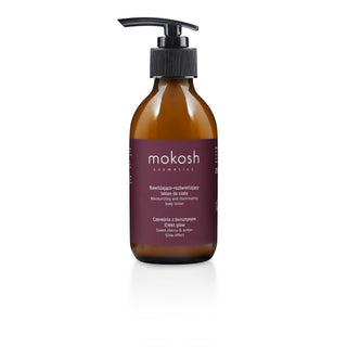 Hydraterende en verlichtende bodylotion kersen met amber met gloei-effect Mokosh