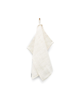 Zachte en pluizige linnen handdoek Wafel Cream 30x30 cm van Hhuumm