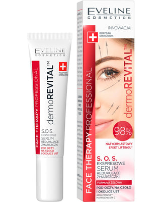 Het rimpelverminderende serum FTP Dermorevital voor onder de ogen, het voorhoofd en rond de mond van Eveline