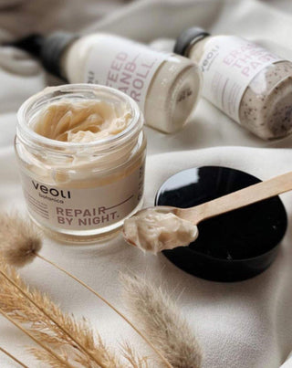 Gezichtscrème voor 's nachts met lipidenbescherming Second skin Repair by night, Veoli Botanica - 2