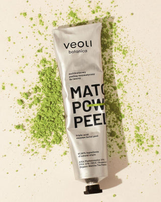 Enzymatische peeling met AHA 10%, PHA 10%, BHA Matcha power peeling Veoli Botanica - 2