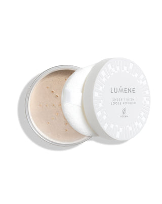 Transparant, loss poeder dat overtollig talg absorbeert, Sheer Finish Loose Translucent van Lumene