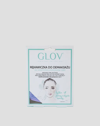 Een herbruikbare make-up en gezichtsreinigingshandschoen voor onderweg, genaamd On-The-Go Ivory Glov - 3