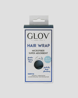 Blauwe haartulband om droogtijd te verkorten voor alle haartypes Hair Wrap Glov - 2