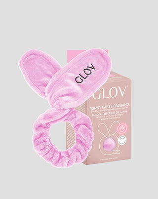 Haarband voor het gemak van haarverzorging in de vorm van konijnenoren Bunny Ears Pink van Glov - 3