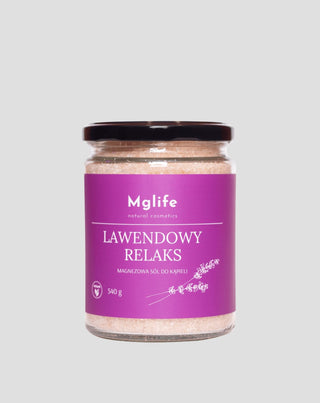 Magnesiumzout voor in bad met Epsomzout en lavendel etherische olie Lavender Relax van Mglife - 1