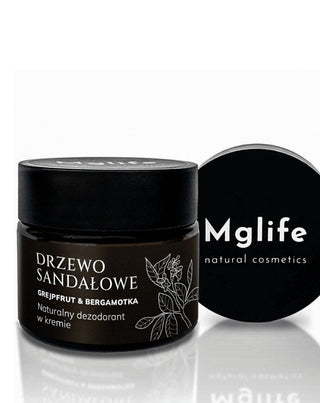Deodorantcrème met sandelhout, grapefruit en bergamotgeur van Mglife - 4