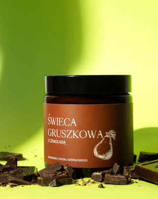 Natuurlijke koolzaadkaars met peer- en chocoladegeur Mglife - 3
