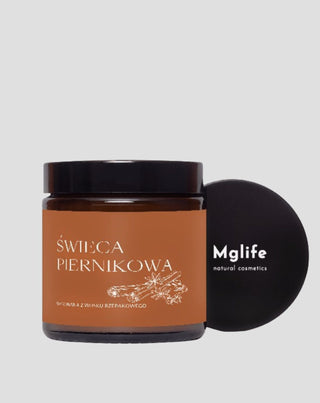 Kaars van gemberkoekjescanola wax met oliën en 100% katoenen lont Mglife - 3