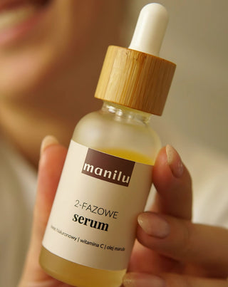 Tweefasig nachtserum voor de droge huid met hyaluronzuur en vitamine C, genaamd Manilu - 4