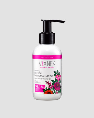 Verzachtende oog-, gezichts- en lipmake-up remover met kamillemaceraat Vianek