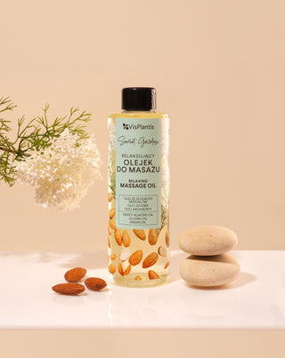 Hydraterende en ontspannende massageolie met amandelgeur Secret Garden van Vis Plantis - 2