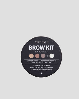 Palet met 3 schaduwen en transparante wax voor wenkbrauwstyling met langdurig effect Gosh - 3