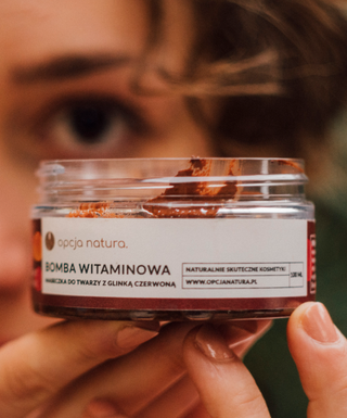 Masker Vitaminebom voor Gezicht en Lichaam met Rode Klei 100% natuurlijke van Opcja Natura - 2