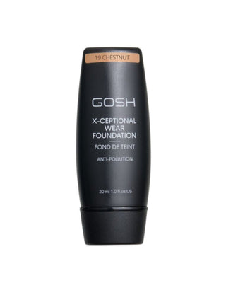 Medium dekkende, langhoudende foundation X-Ceptional Wear in de kleur 19 Chesnut van Gosh - 1
