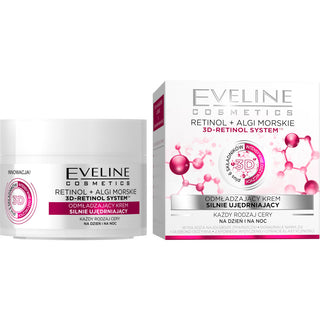 Anti-aging crème met sterke verstevigende werking, met retinol en zeewier, voor dagelijks en &#39;s nachts gebruik, Eveline