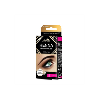 Romige henna voor wenkbrauwen en wimpers zwart met ricinusolie Joanna - 1