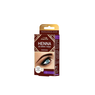 Romige bruine henna voor wenkbrauwen en wimpers met ricinusolie Joanna - 1