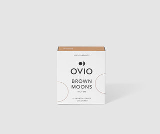 Bruine honingkleurige maandelijkse kleurlenzen zonder sterkte brown moons nr. 1 Ovio