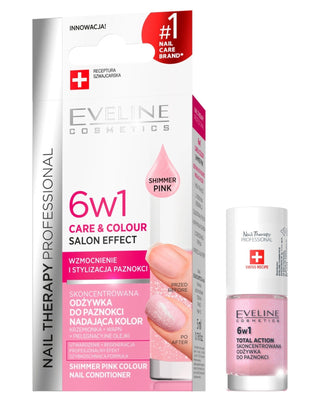 Geconcentreerde nagellak conditioner 6in1, Shimmer Pink Eveline
