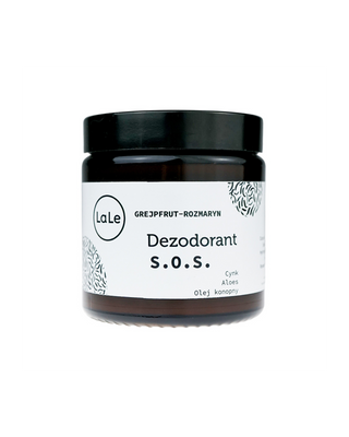 SOS crème deodorant met aloë vera en zink - Grapefruit en rozemarijn om talgafscheiding te reguleren La-Le - 1