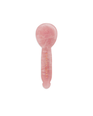 Gua sha oogmassagetool van rozenkwarts – gezicht reflexologie van Crystallove - 1