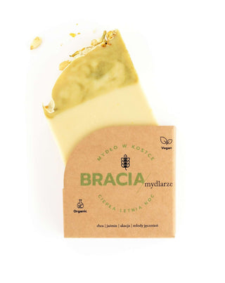 Zeep in blok met jasmijn en acacia voor rimpels en acne, Warme zomernacht, Bracia Mydlarze - 1