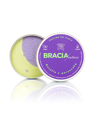 Natuurlijke zoutscrub die de stemming verbetert, basilicum met zwarte bes, Bracia Mydlarze - 4
