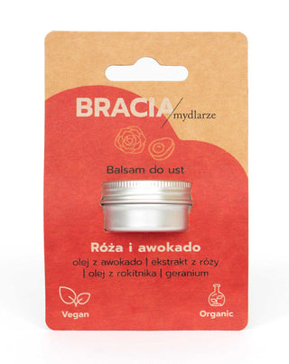 Regenererende lippenbalsem met roos en avocado met vitamine E van Bracia Mydlarze - 3