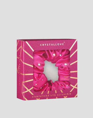 Zijden haarband met kristallen – hot pink Crystallove_4 - 4