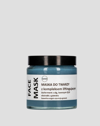 Liftend masker voor het gezicht met bioferment van algen, co-enzym Q10 en granaatappelextract La-Le