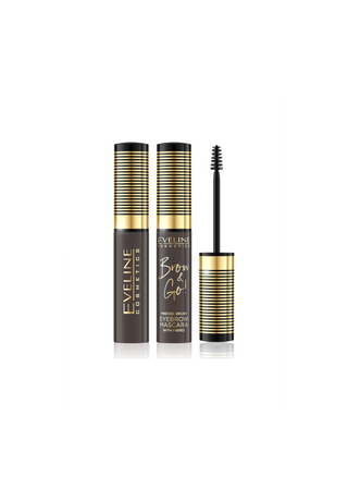 Wenkbrauwmascara met microvezels nr. 02 dark Brow and Go! Eveline